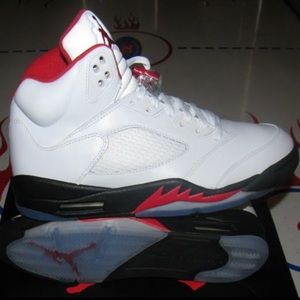 Air Jordan 5 OG Fire Red Silver Tongue size 6.5